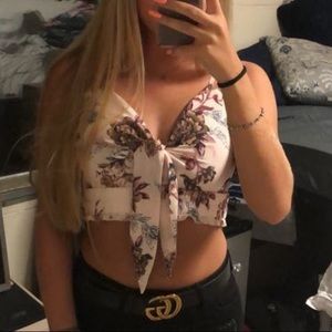 boutique tie front top